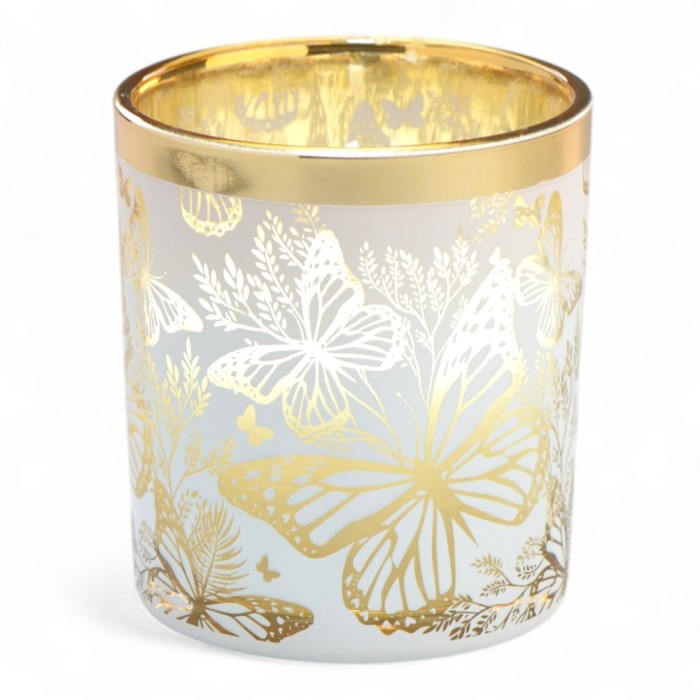 CANDELA GRANDE CON FARFALLE H.10X8